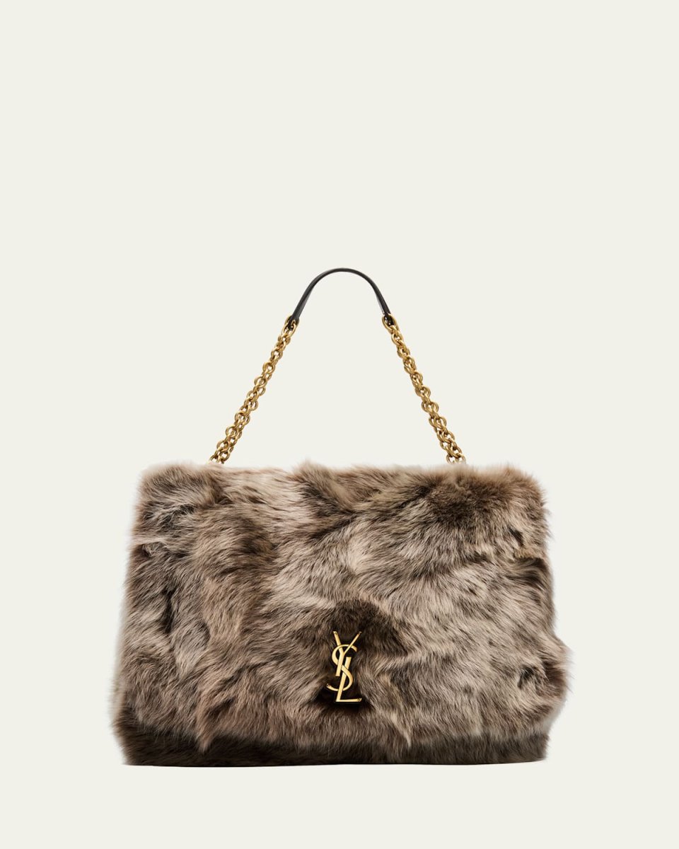 Jamie 4.3 Large YSL Shearling Shoulder Bag